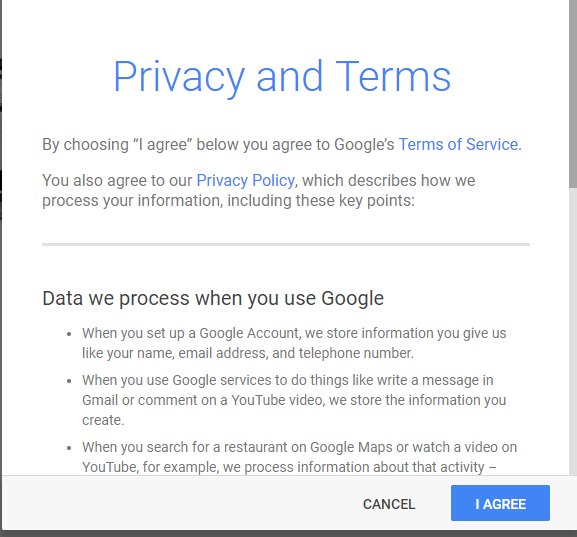 Terms and Privacy